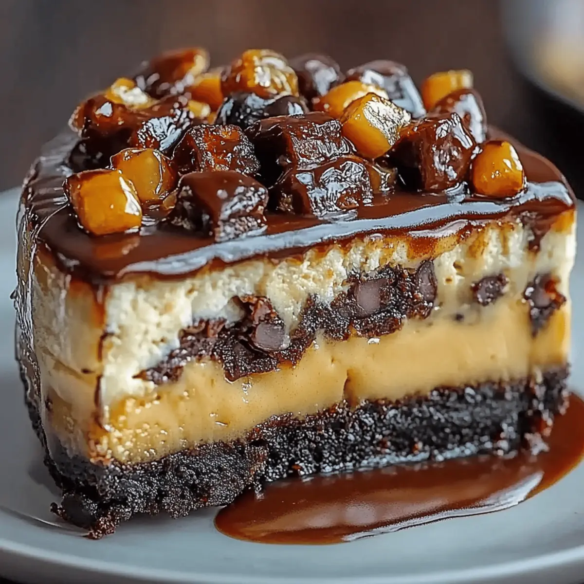 Caramel Brownie Cheesecake