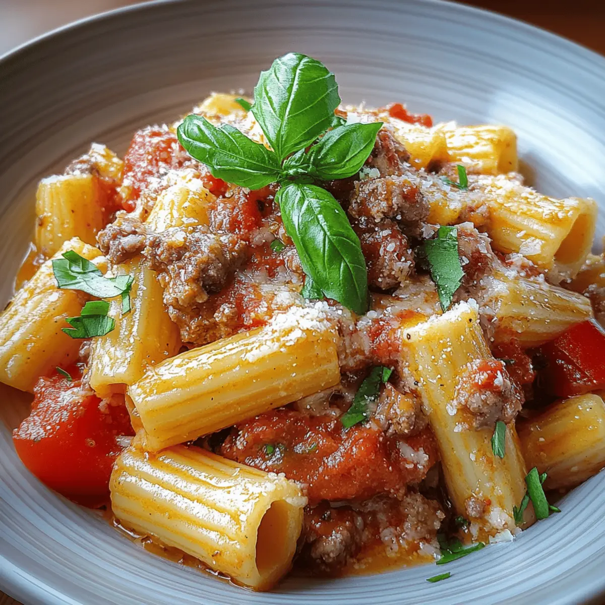 Creamy Italian Sausage Rigatoni