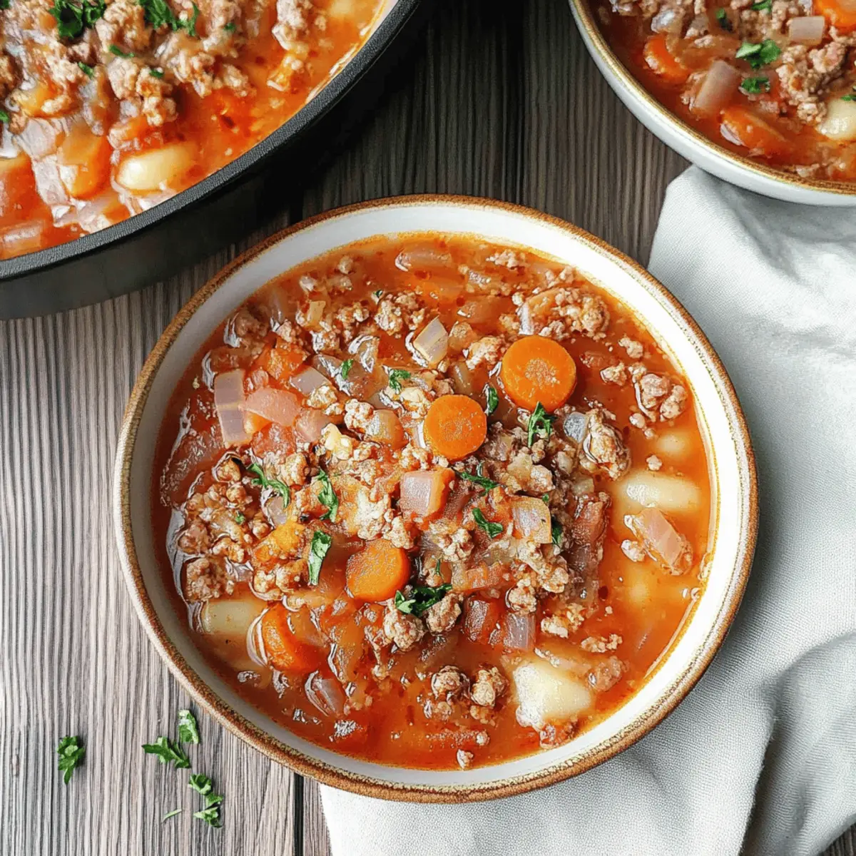 Beef Cabbage Barley Soup