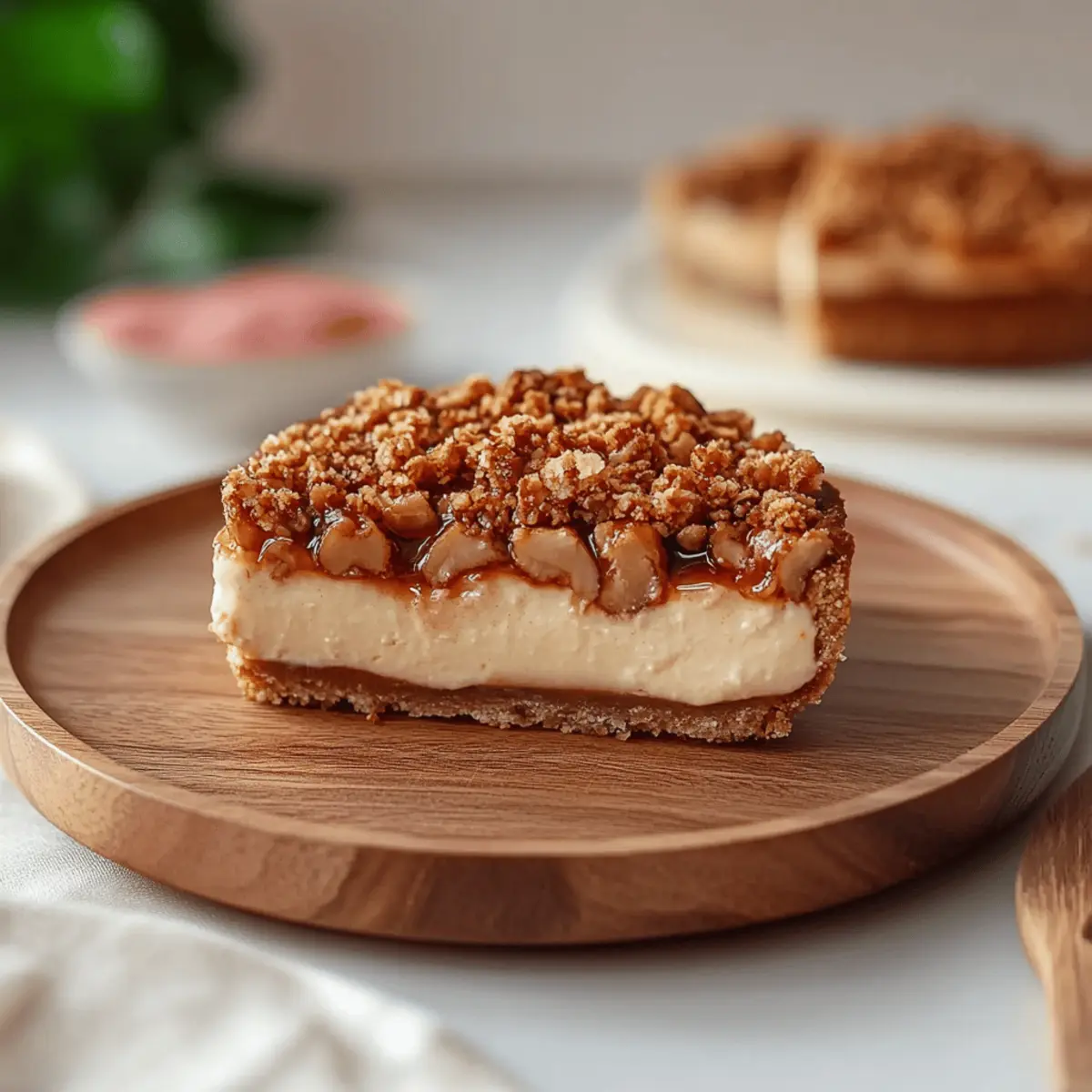 Vegan Apple Crumble Cheesecake