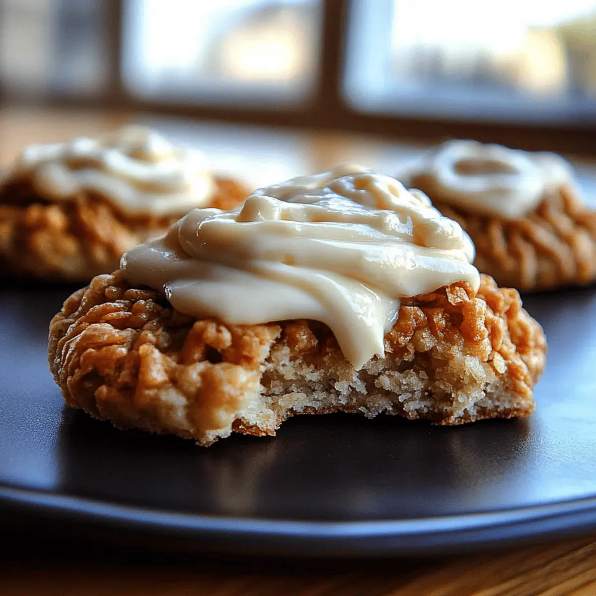 Soft Chewy Pumpkin Oatmeal Cookies Maple Frosting