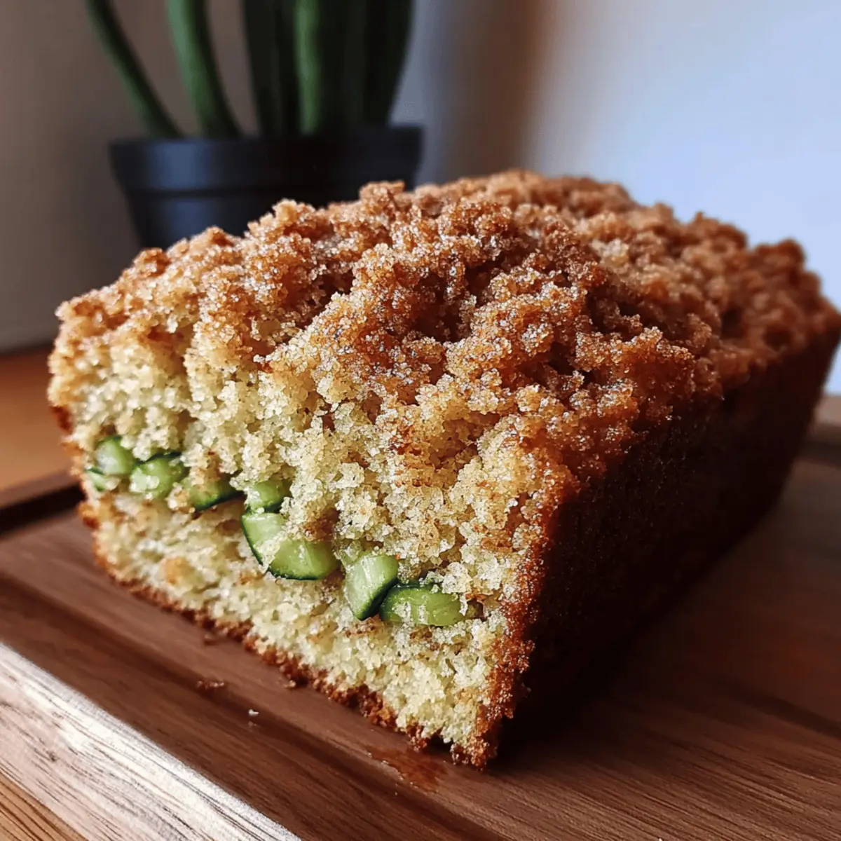 Cinnamon Streusel Topped Zucchini Bread
