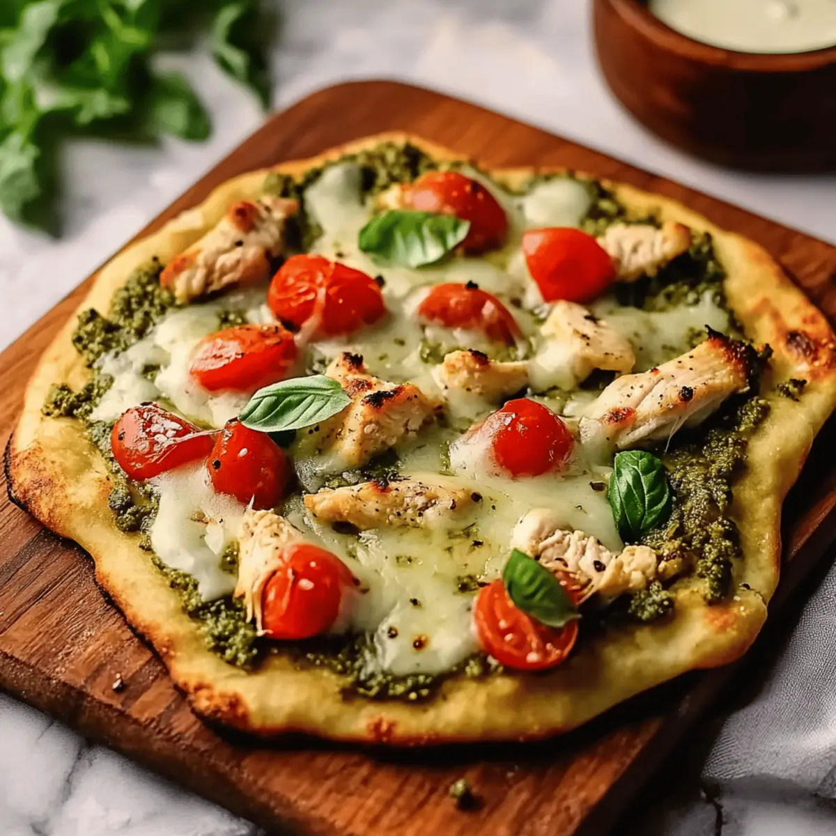 Pesto Chicken Flatbread
