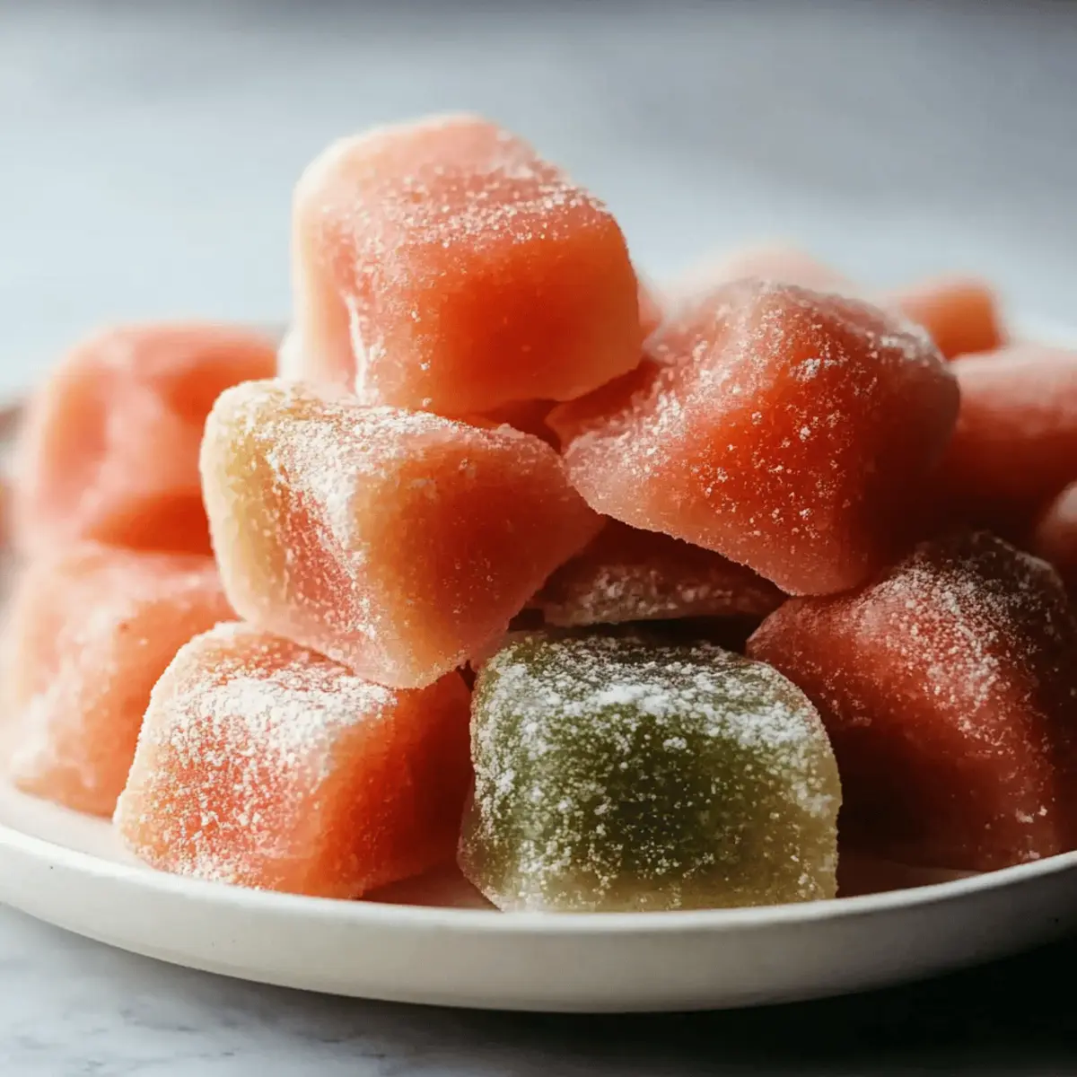 Watermelon Mochi