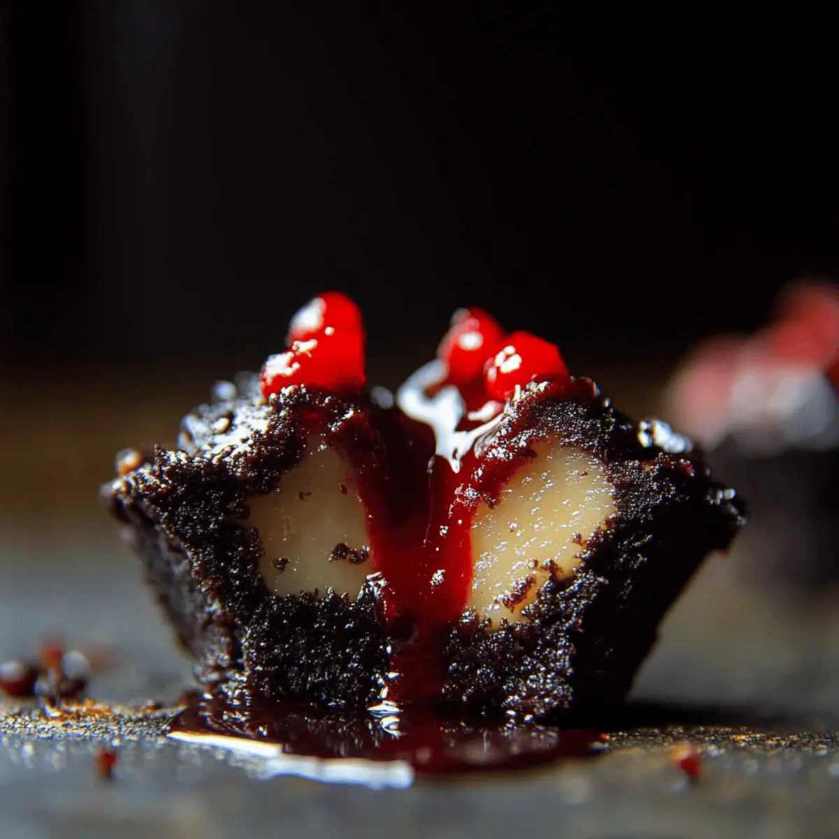 Bleeding Black Cupcakes