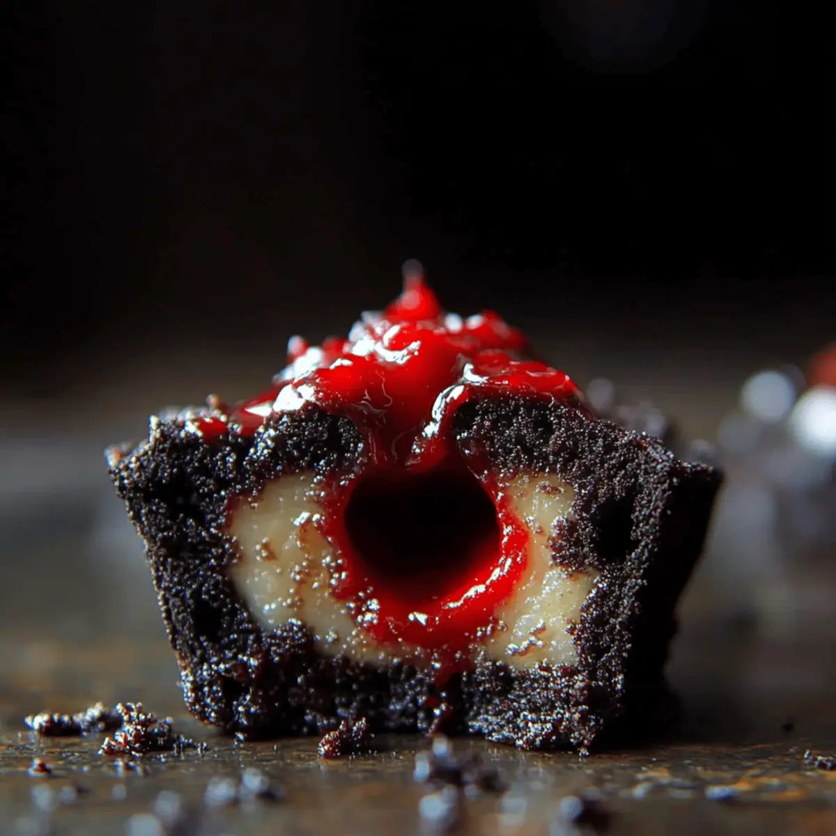 Bleeding Black Cupcakes