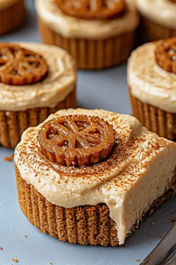 No Bake Mini Biscoff Cheesecakes