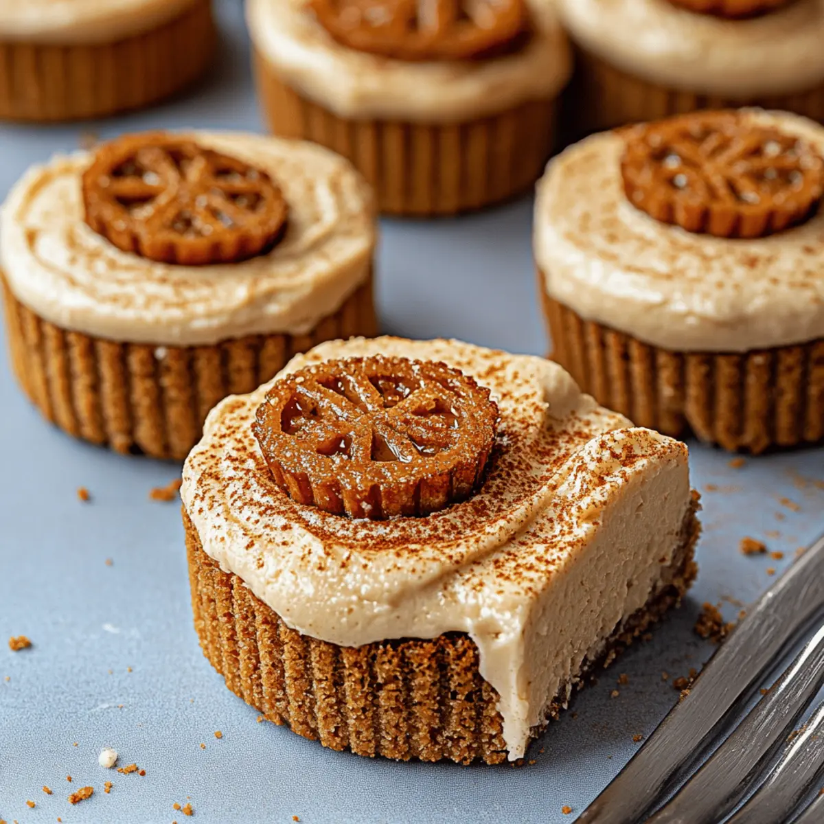 No Bake Mini Biscoff Cheesecakes