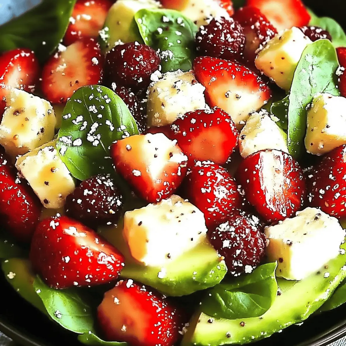 Strawberry Avocado Spinach Salad
