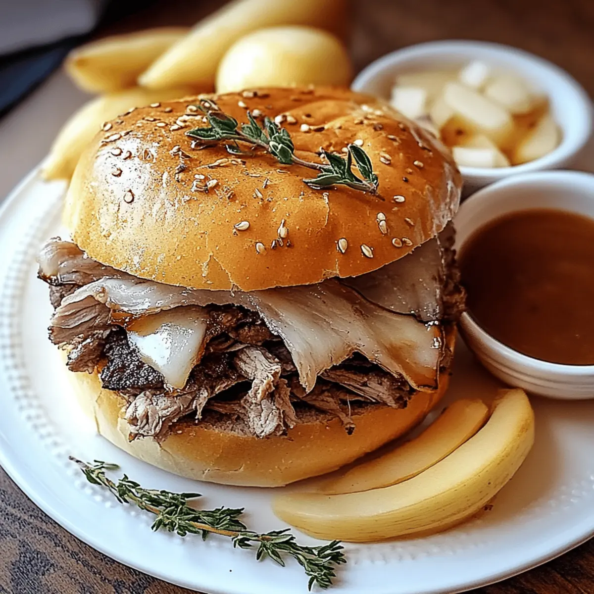 Savory Roasted French Dip Sandwich