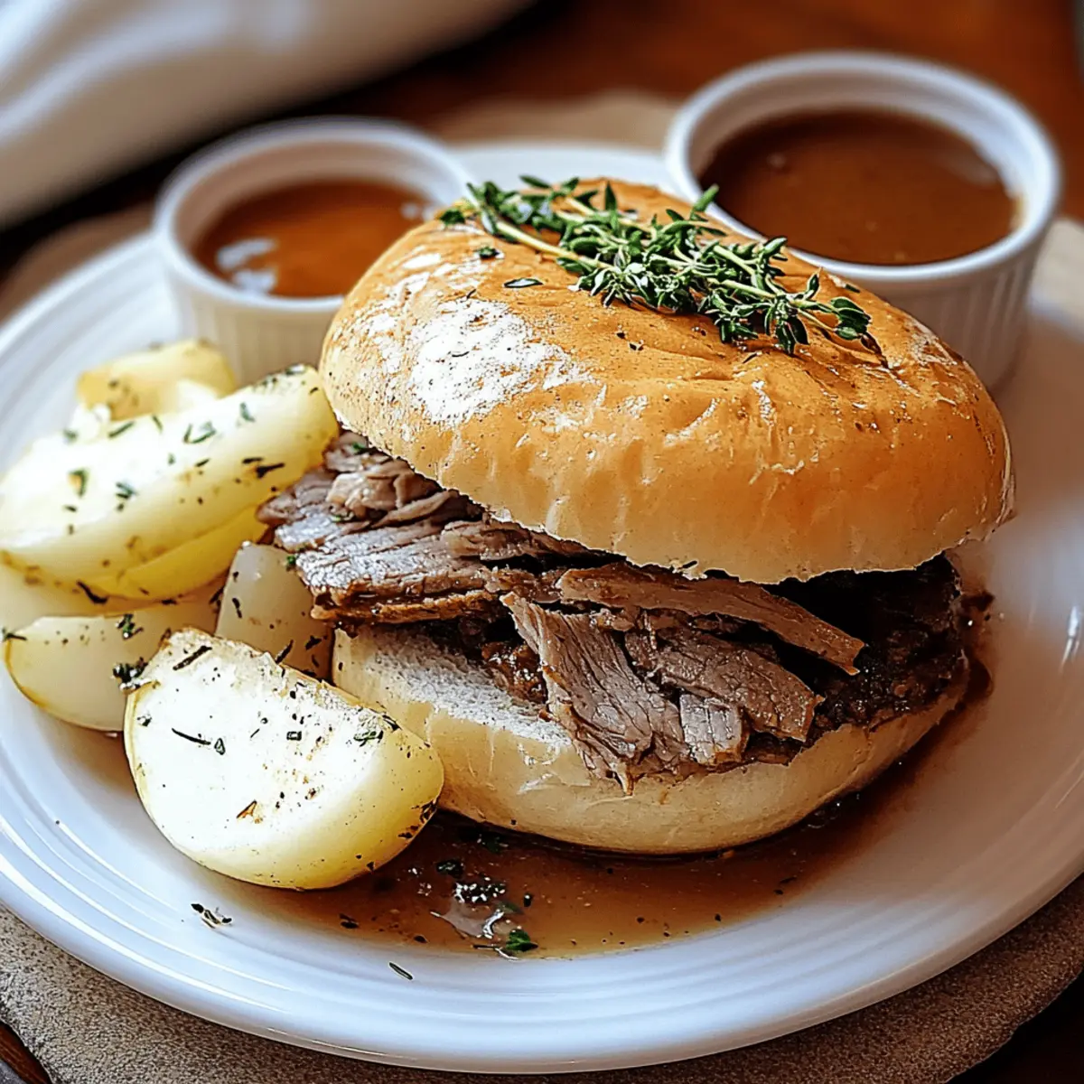 Savory Roasted French Dip Sandwich