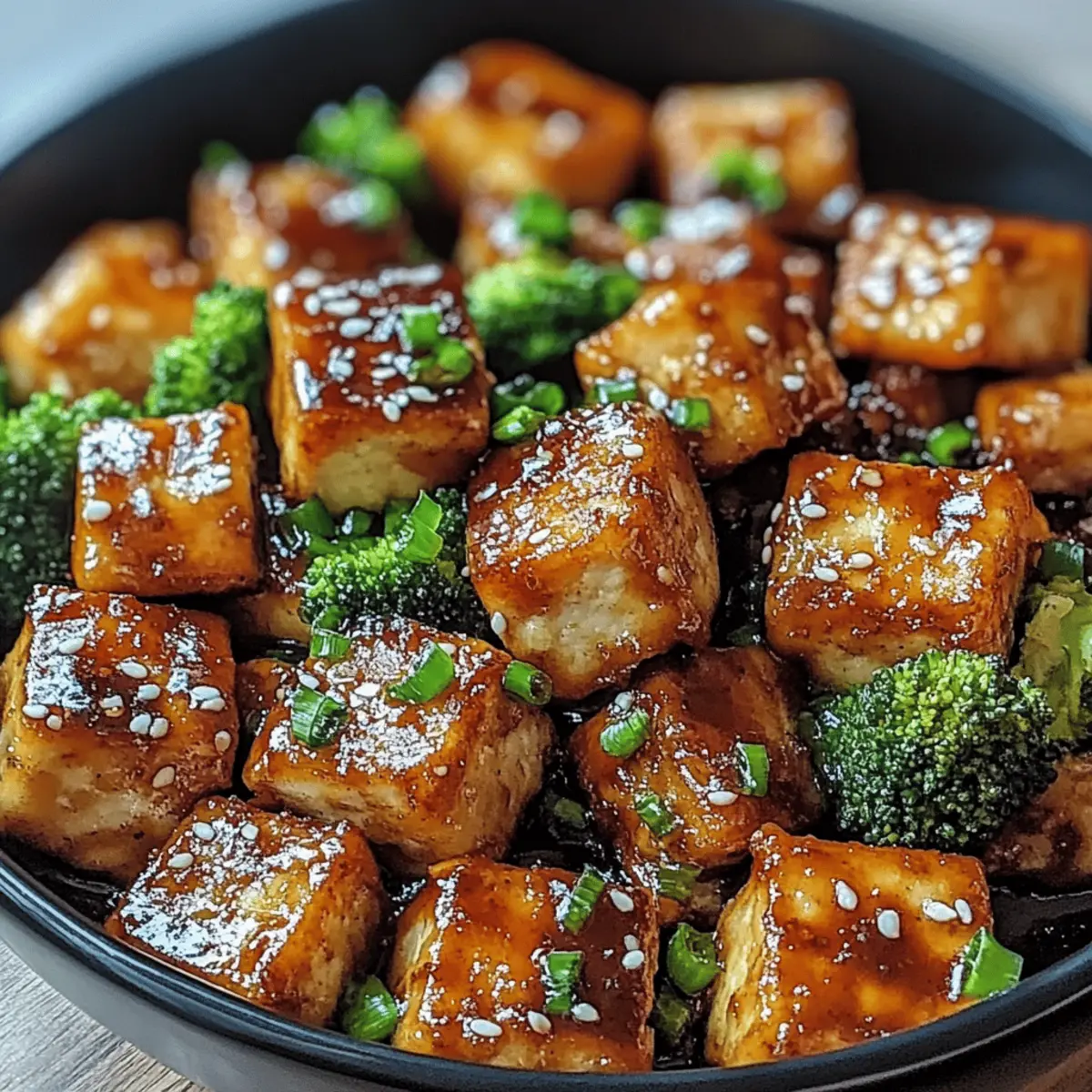 Crispy Honey Garlic Tofu