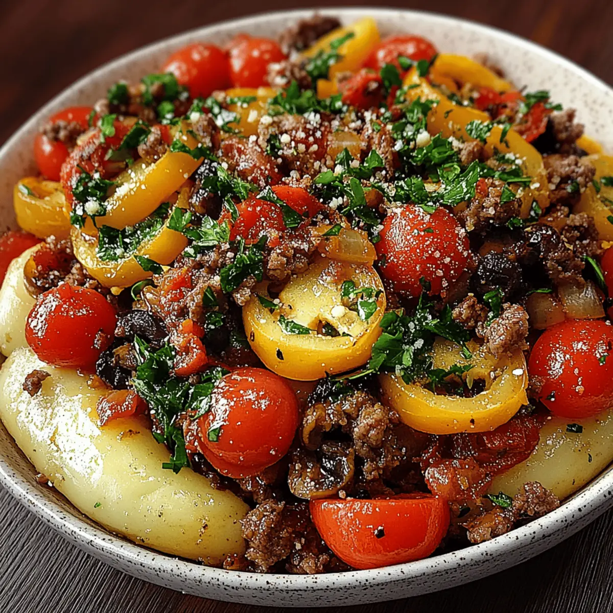 Mediterranean Ground Beef Stir Fry