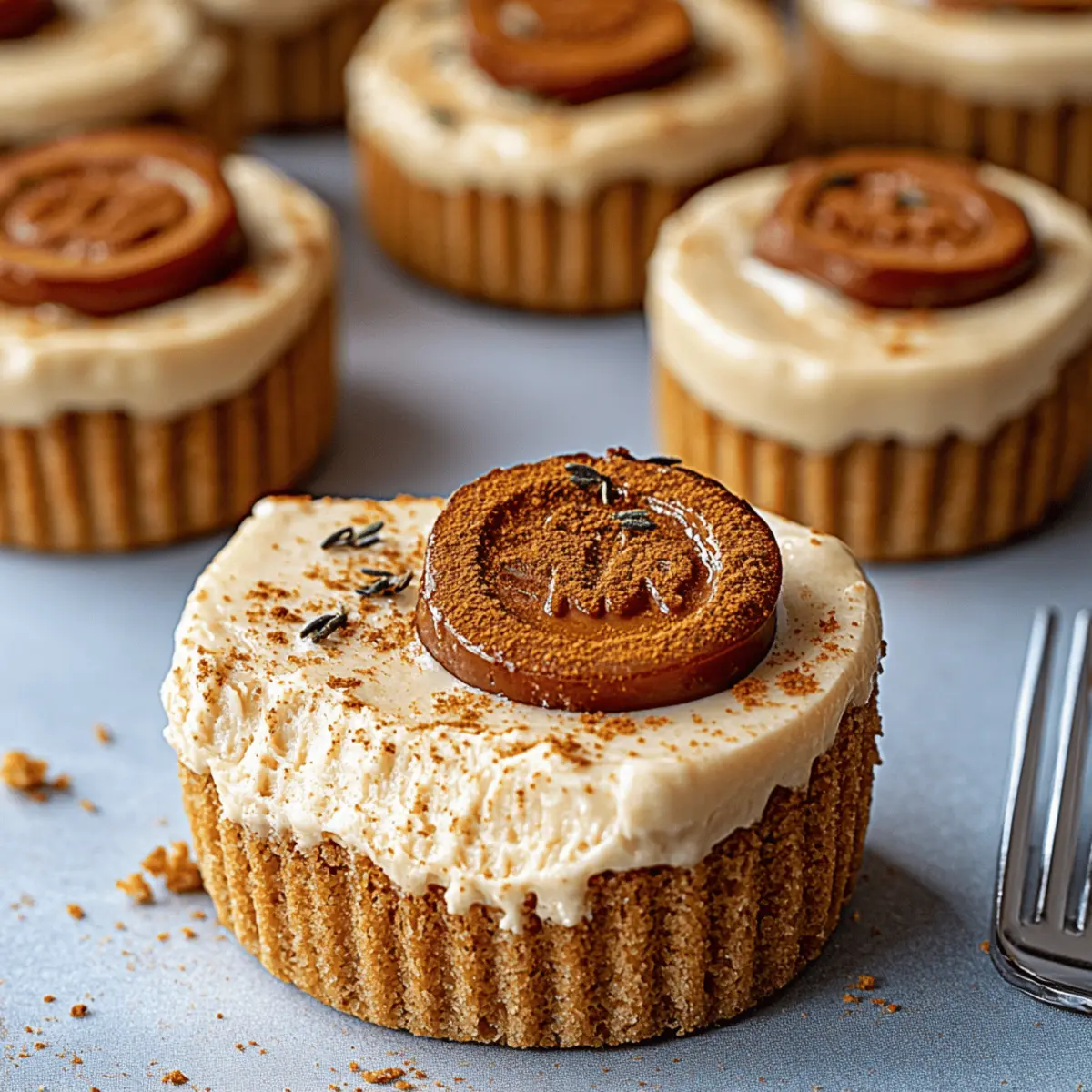 No Bake Mini Biscoff Cheesecakes