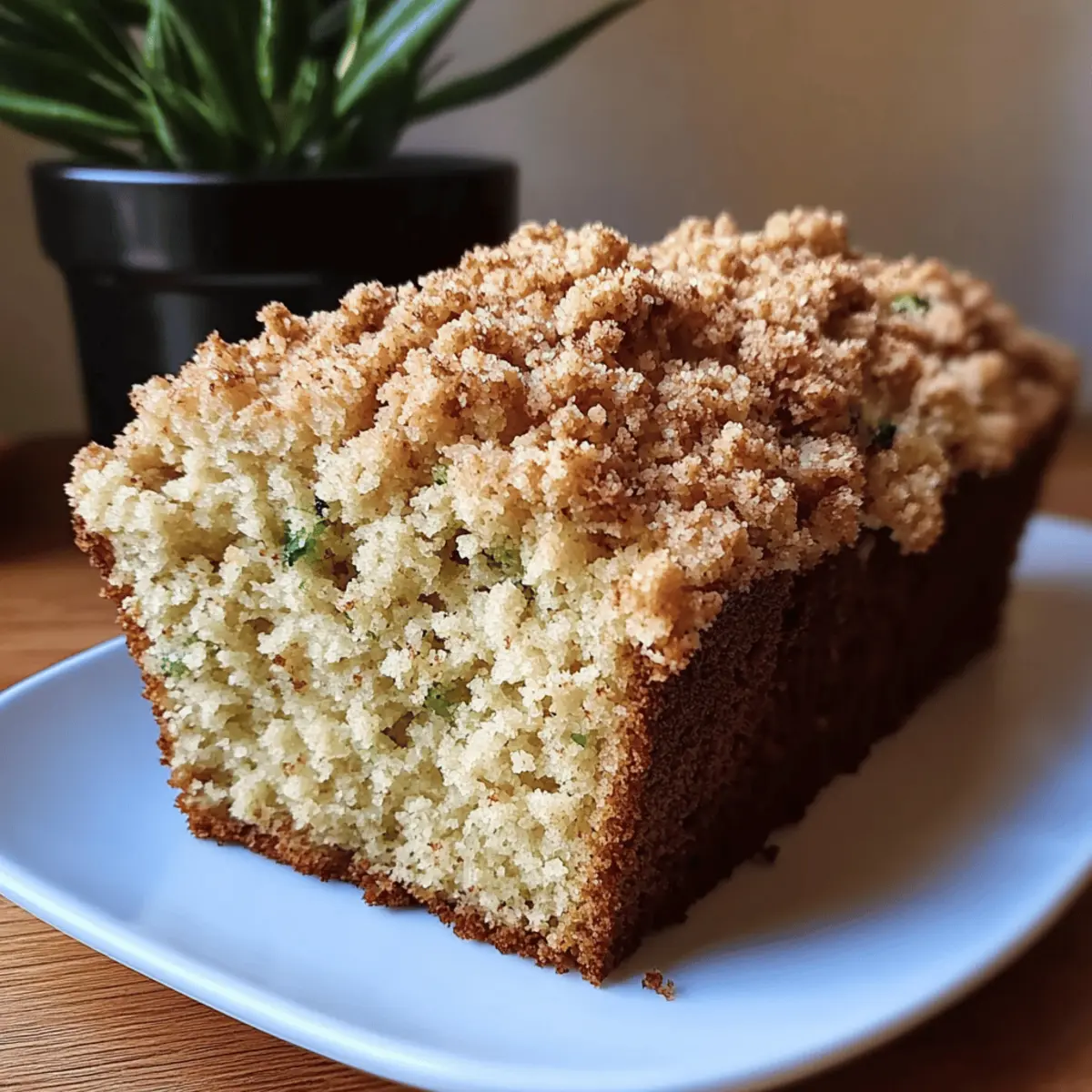 Cinnamon Streusel Topped Zucchini Bread