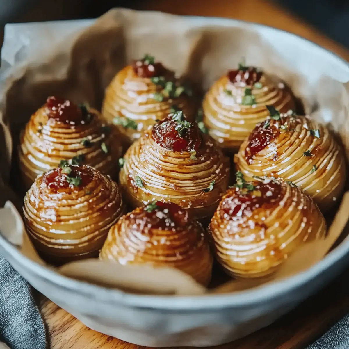 Mini Hasselback Potatoes