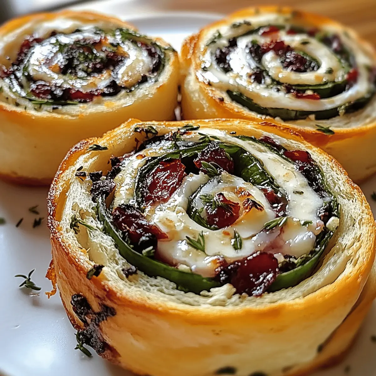 Cranberry Feta Pinwheels with Cream Cheese