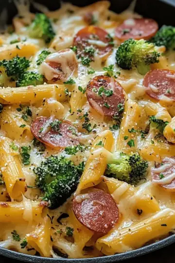 Creamy Kielbasa Broccoli Skillet