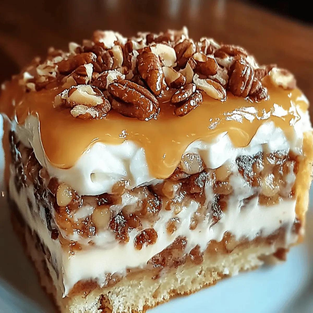 Butter Pecan Praline Poke Cake