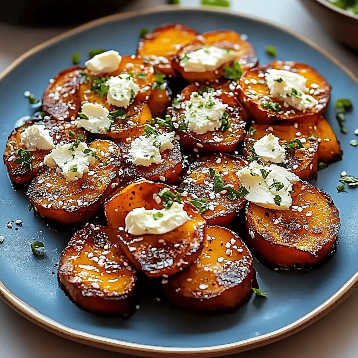 Honey Feta Sweet Potato Rounds