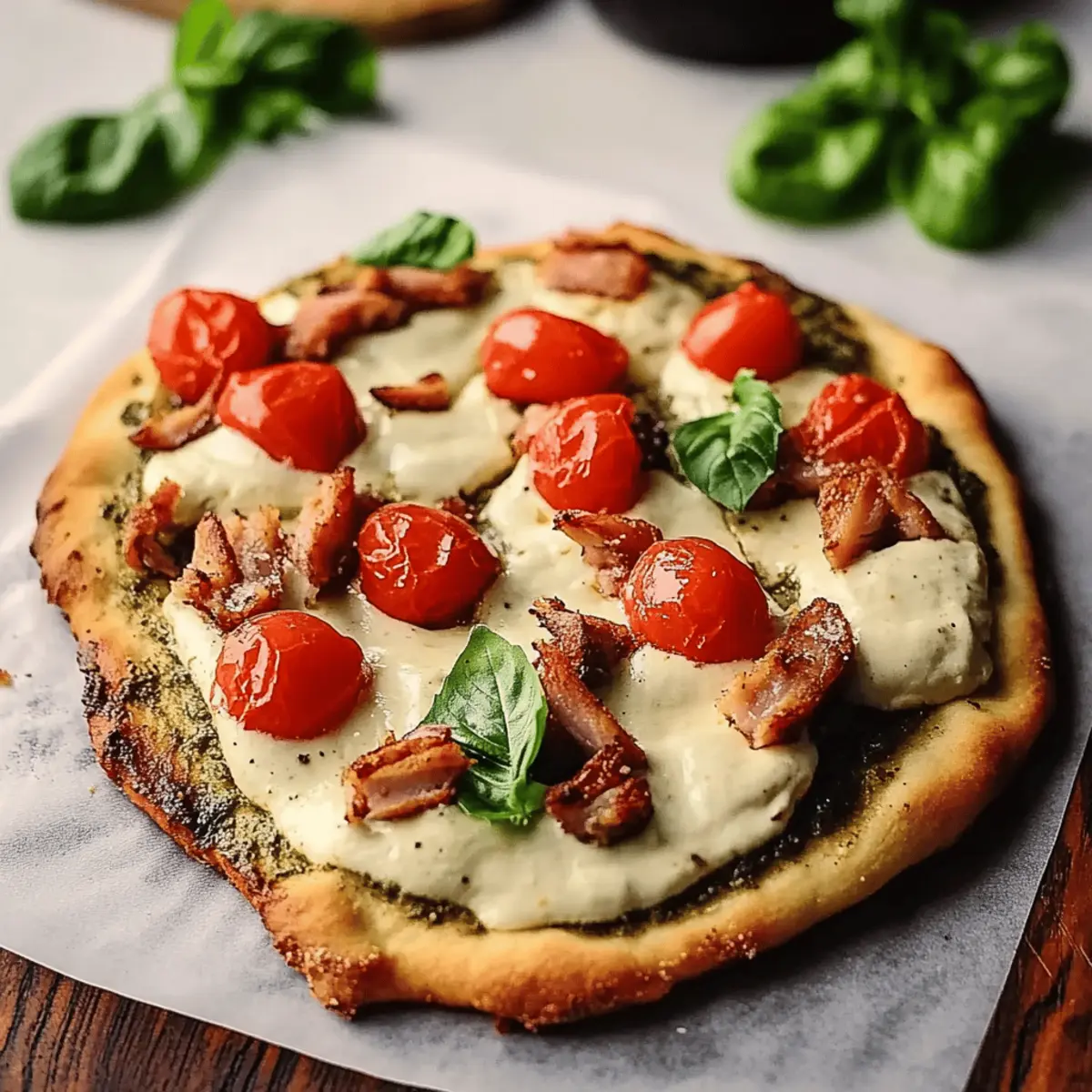Pesto Chicken Flatbread