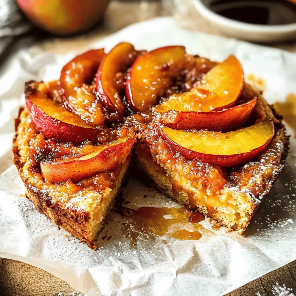 Bourbon Peach Upside Down Cake