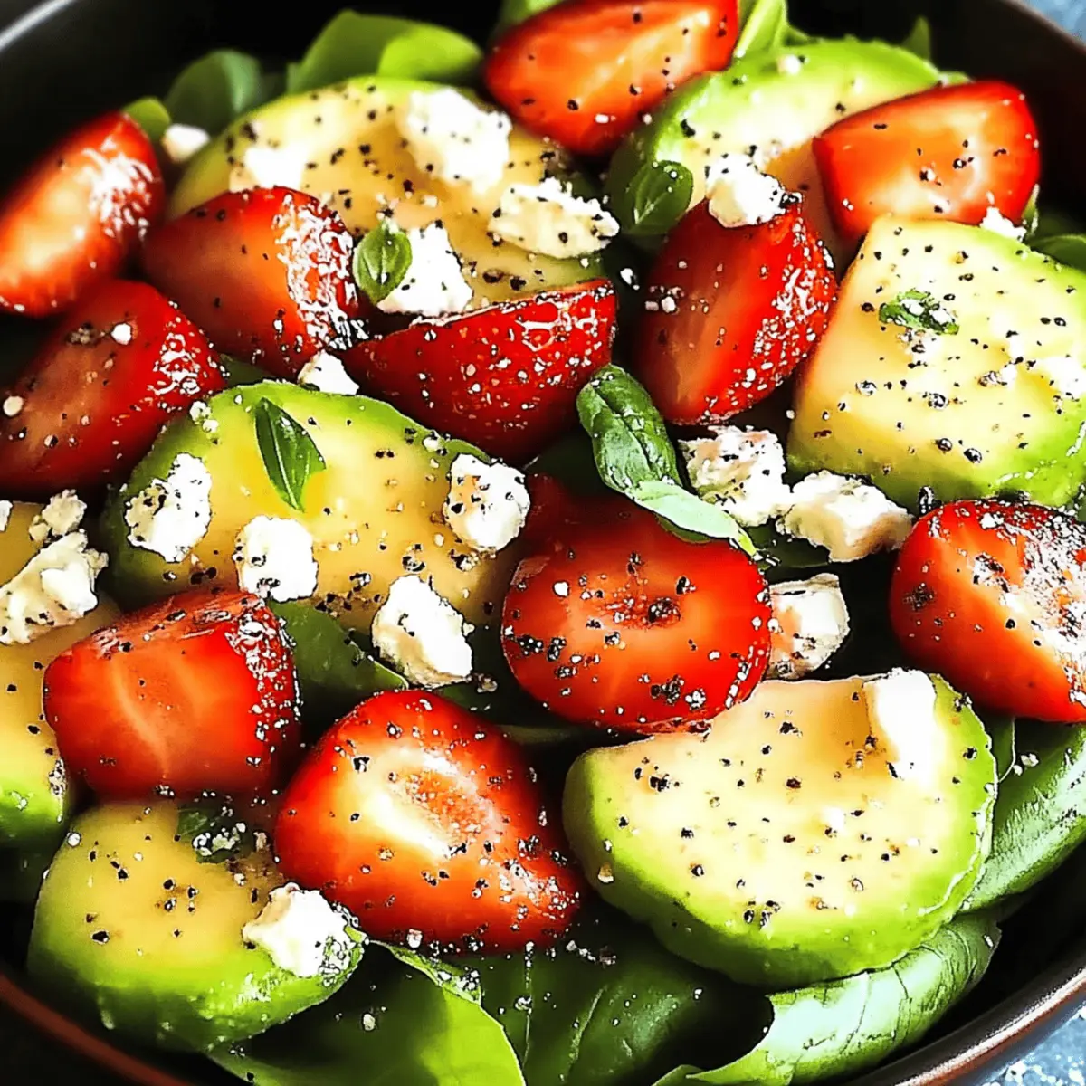 Strawberry Avocado Spinach Salad