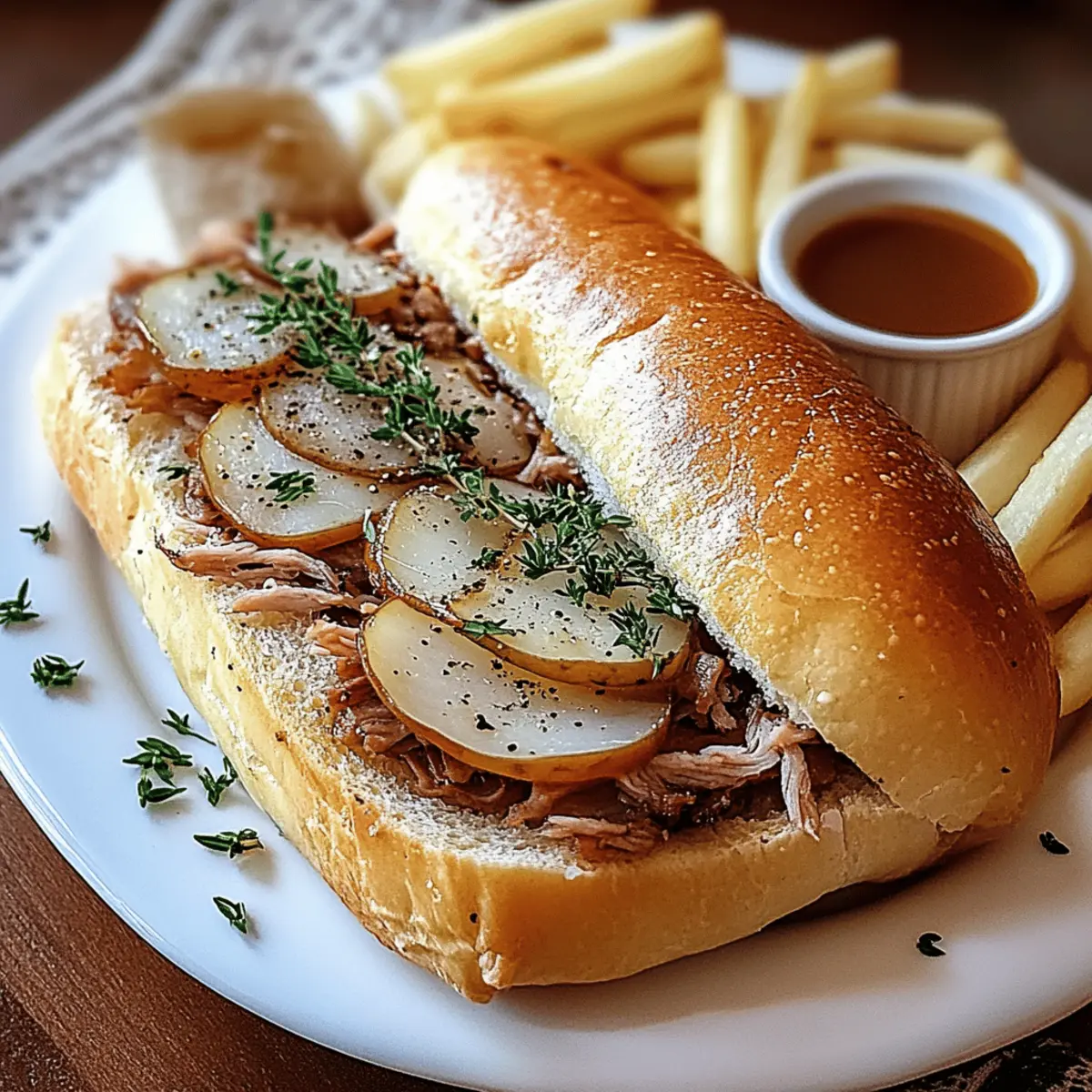 Savory Roasted French Dip Sandwich