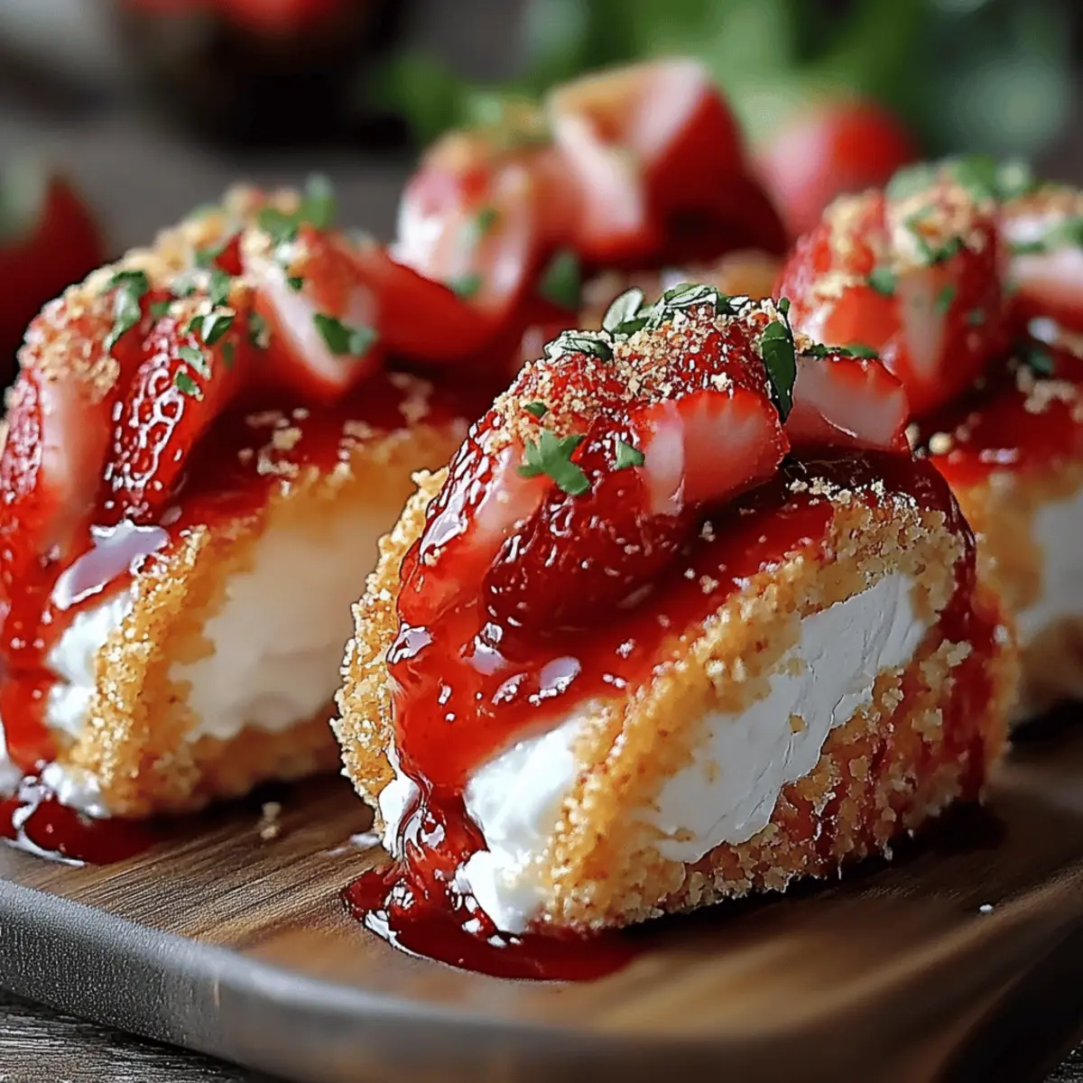 Strawberry Crunch Cheesecake Tacos