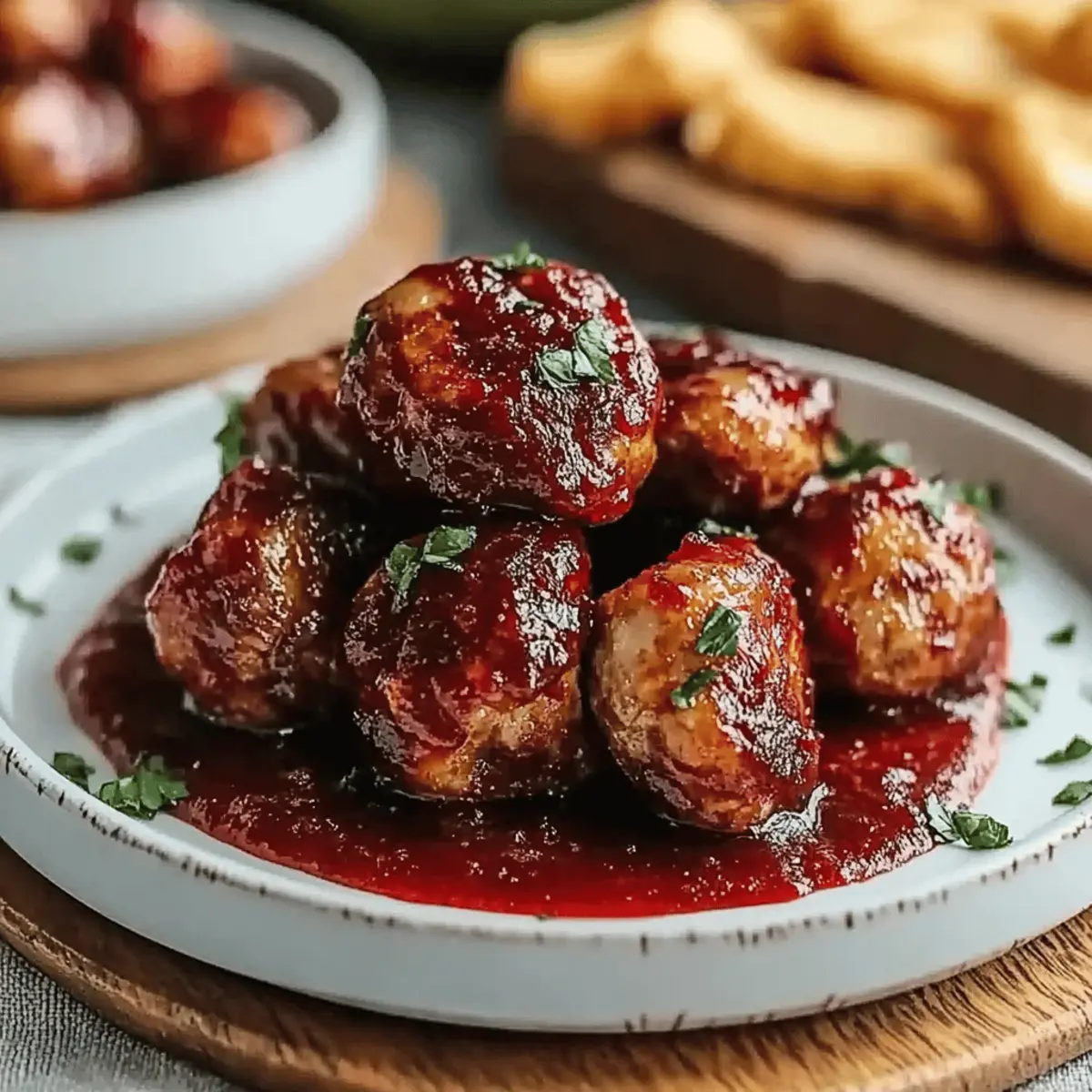 Cranberry Sauce Meatballs