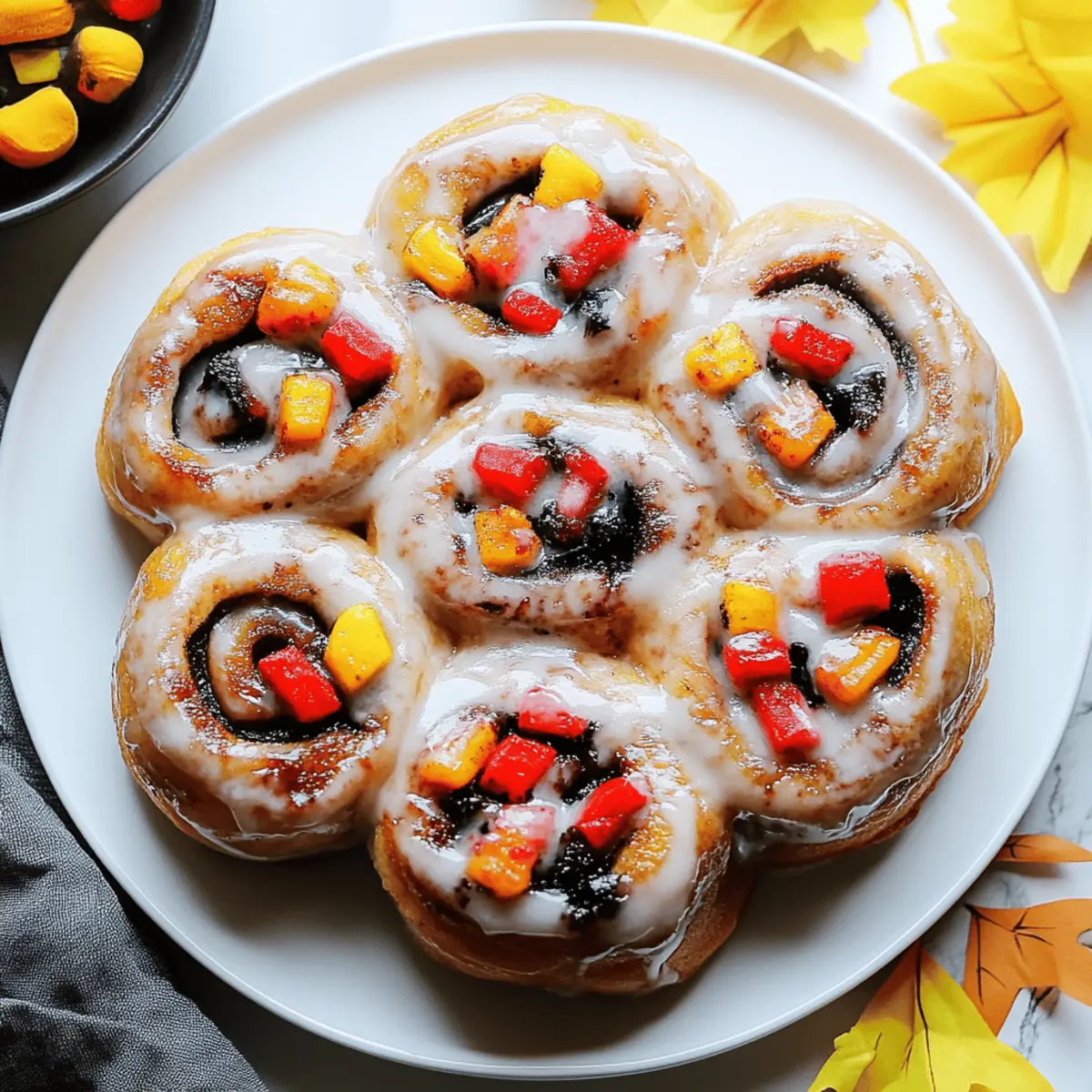 Creepy Crawly Cinnamon Rolls