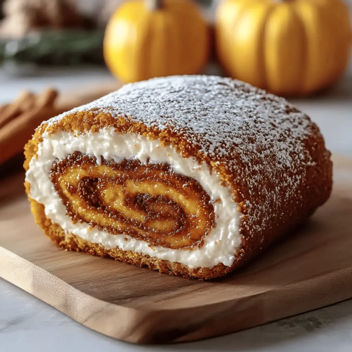 Fall Pumpkin Spice Roll Cake