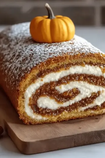 Fall Pumpkin Spice Roll Cake