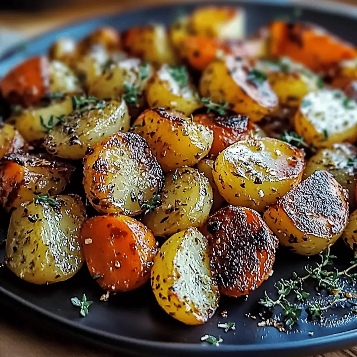 Garlic Herb Roasted Potatoes, Carrots, and Zucchini