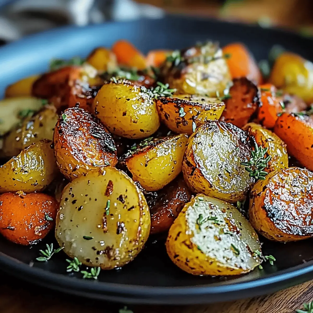 Garlic Herb Roasted Potatoes, Carrots, and Zucchini