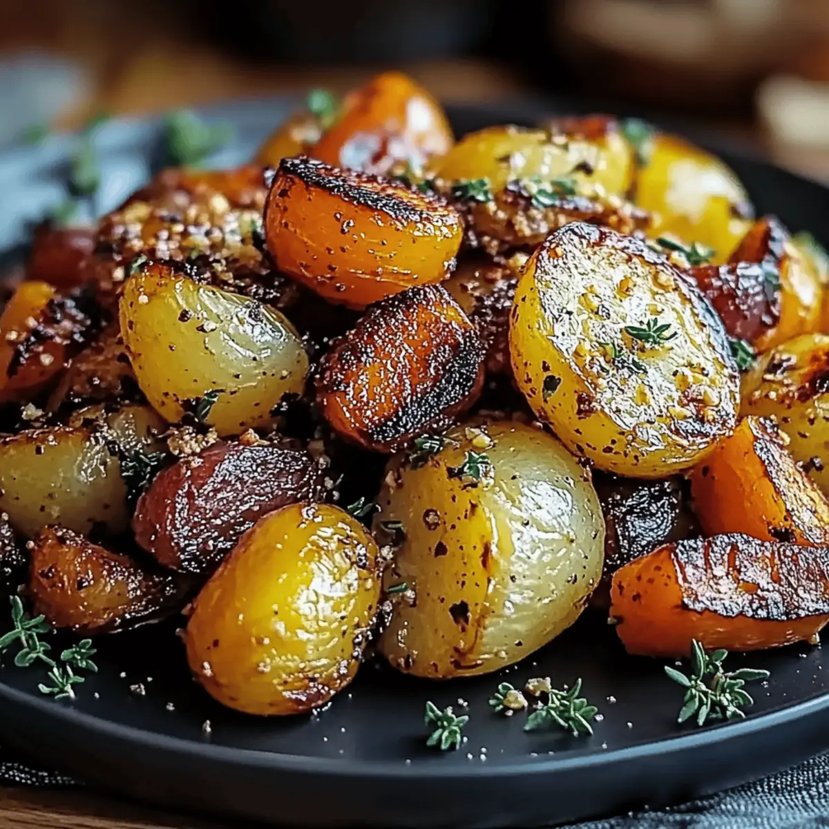 Garlic Herb Roasted Potatoes, Carrots, and Zucchini