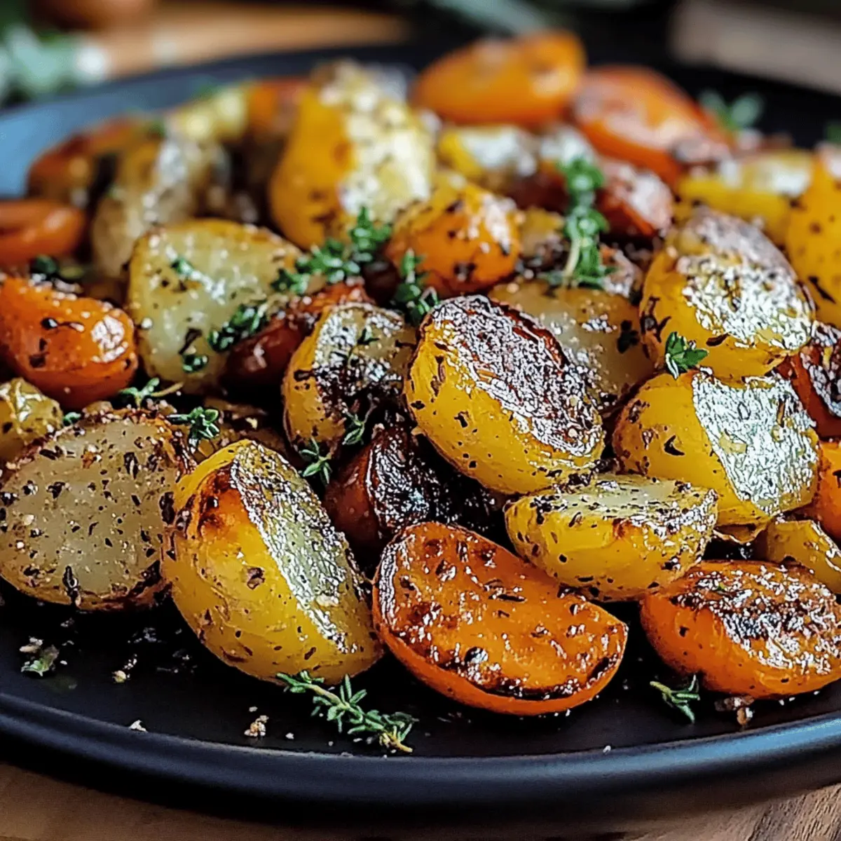 Garlic Herb Roasted Potatoes, Carrots, and Zucchini
