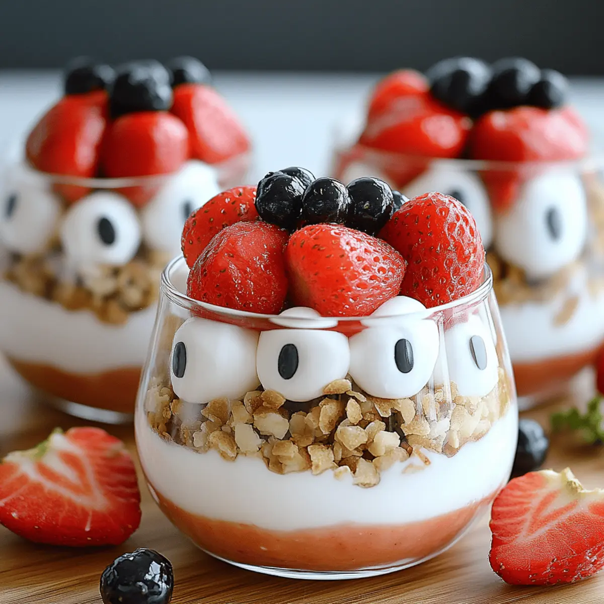 Ghostly Yogurt Parfaits