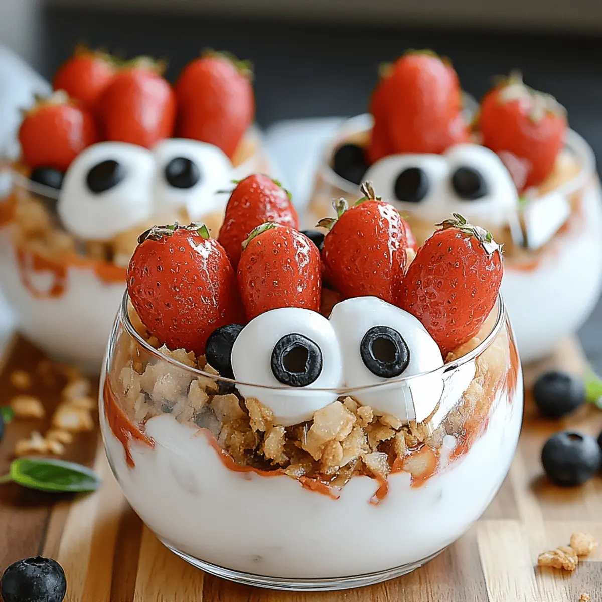 Ghostly Yogurt Parfaits