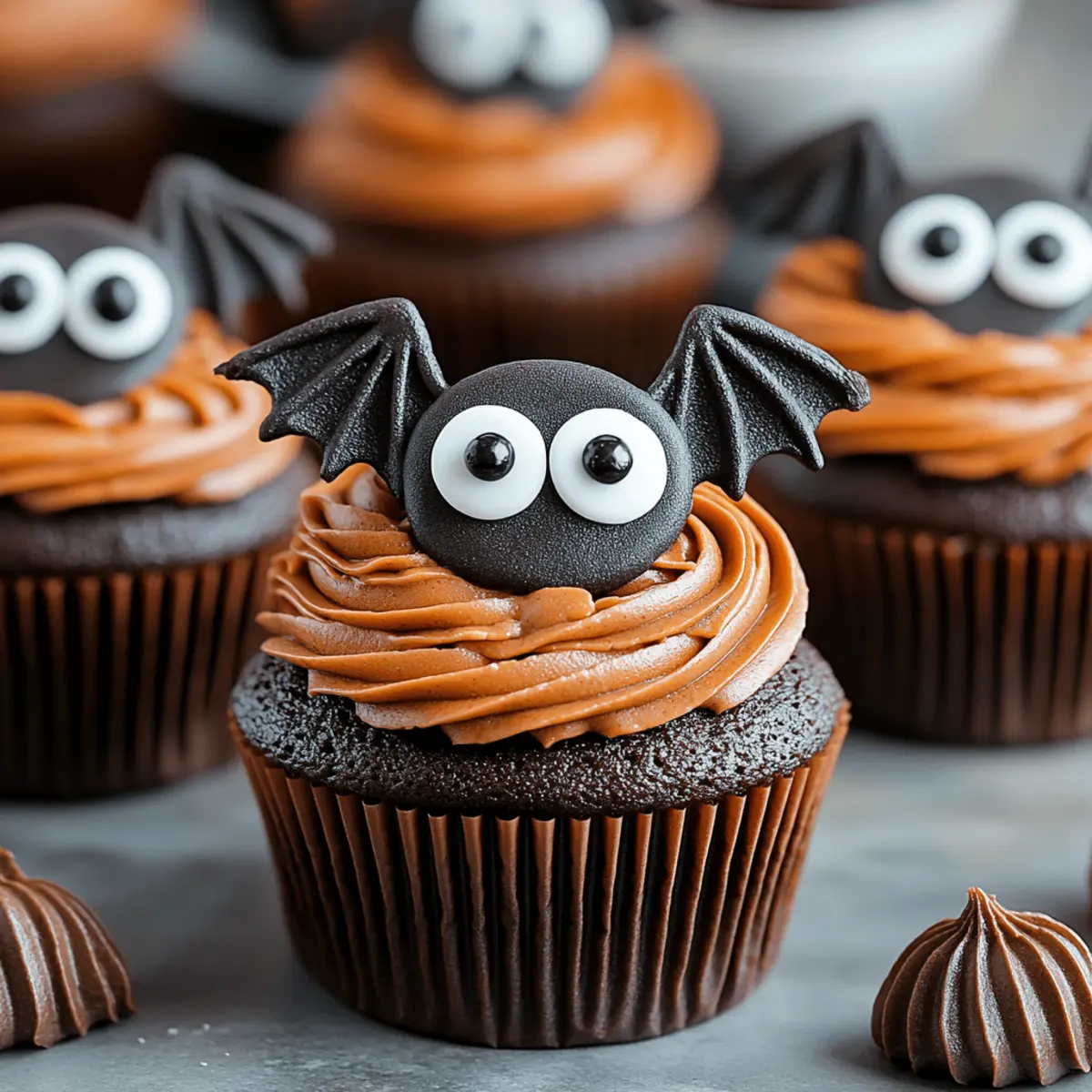 Halloween Bat Cupcakes