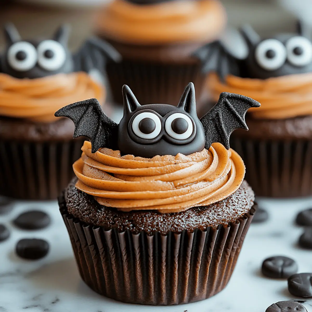 Halloween Bat Cupcakes