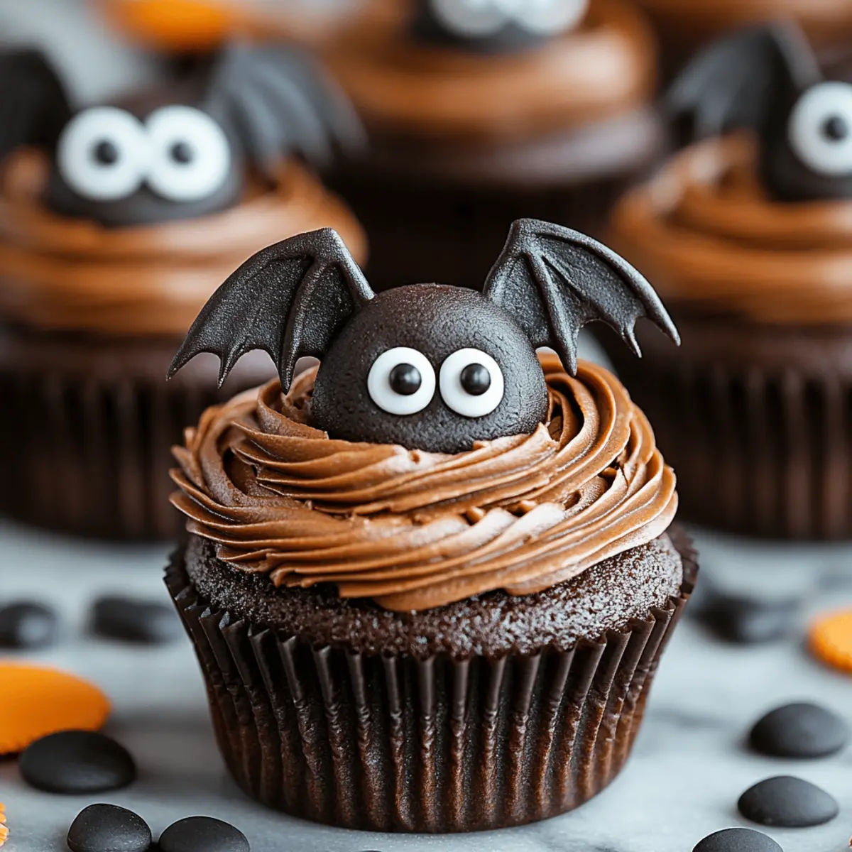 Halloween Bat Cupcakes