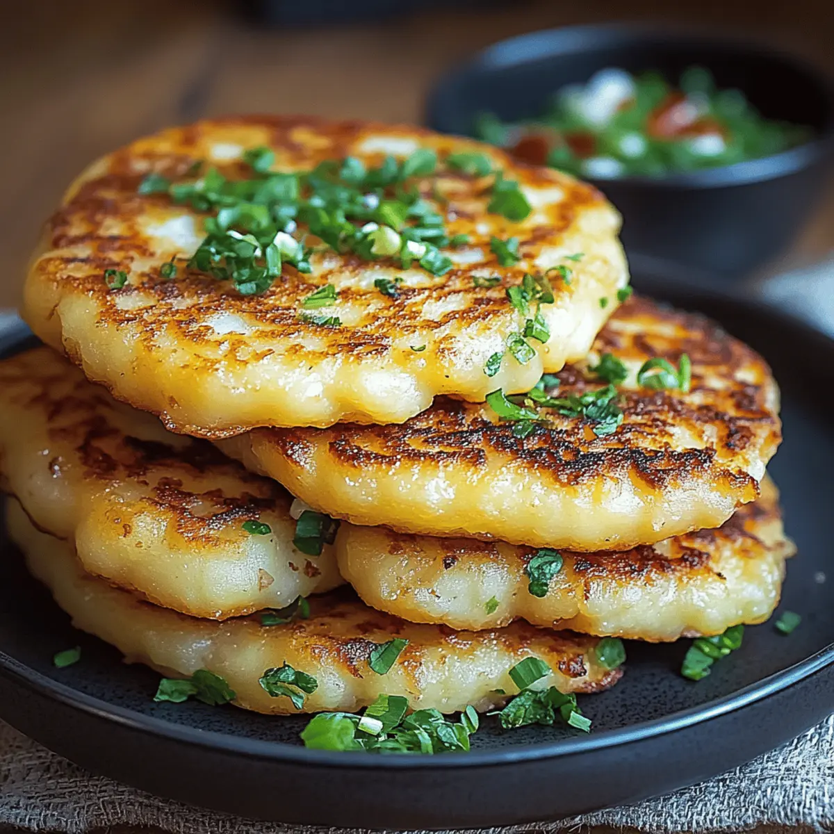Korean Potato Cheese Pancakes