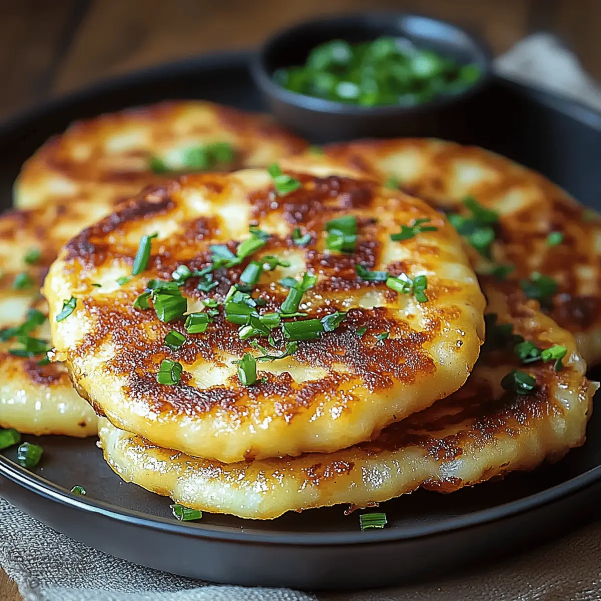 Korean Potato Cheese Pancakes
