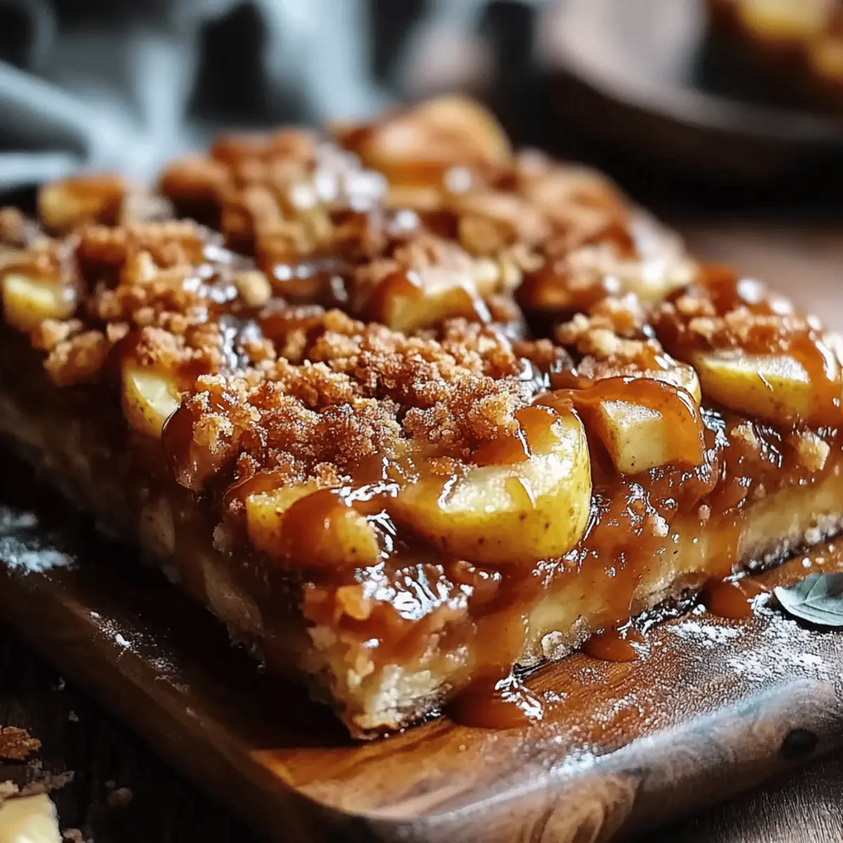 Salted Caramel Apple Bars