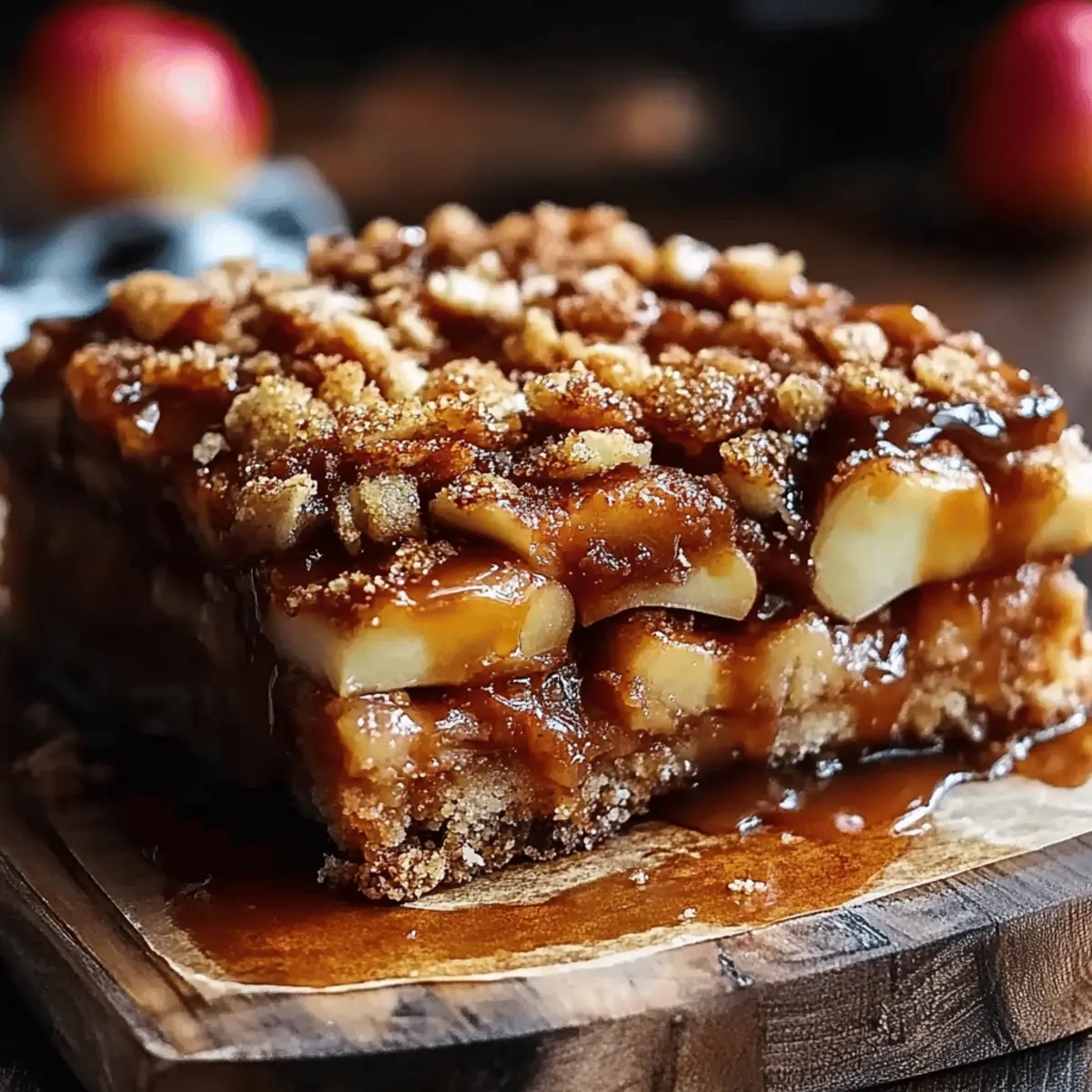 Salted Caramel Apple Bars