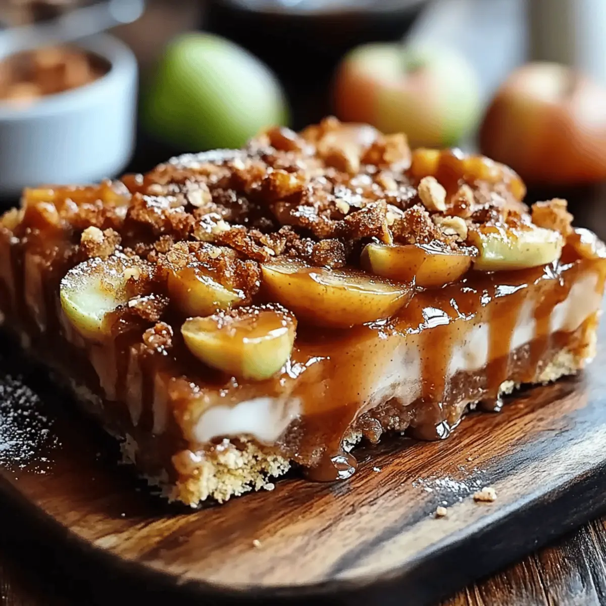 Salted Caramel Apple Bars