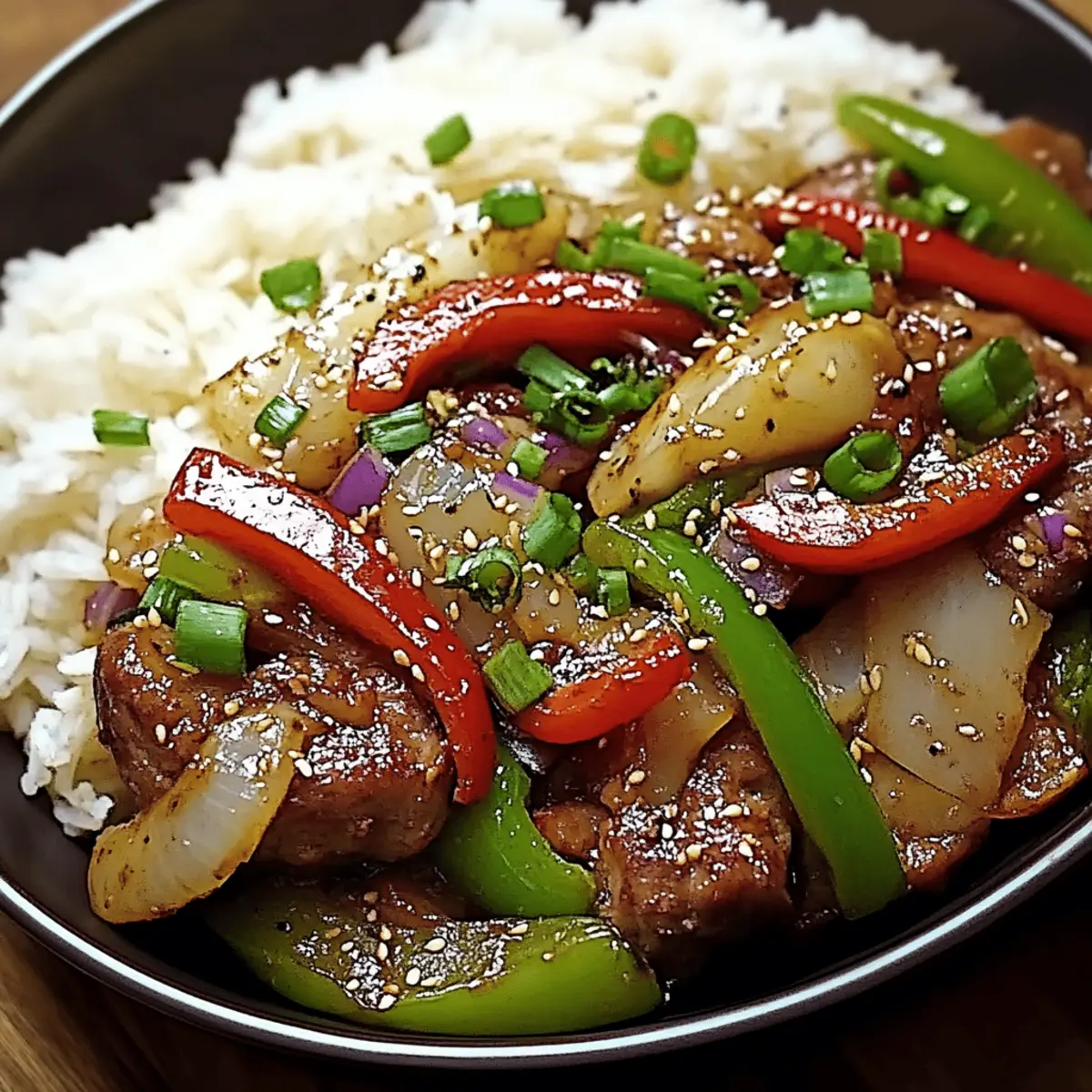 Sizzling Chinese Pepper Steak