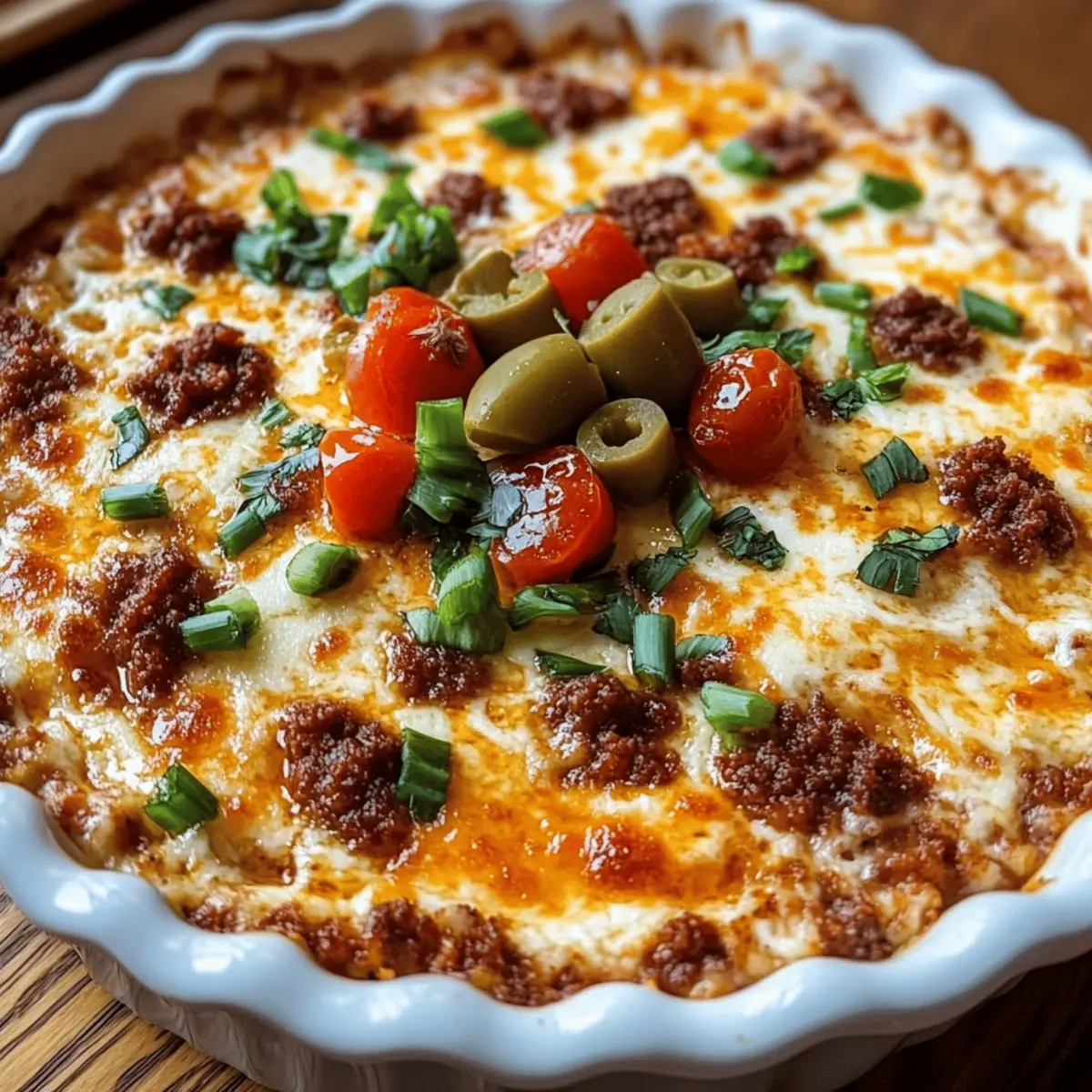 Spicy Cheesy Baked Football Dip