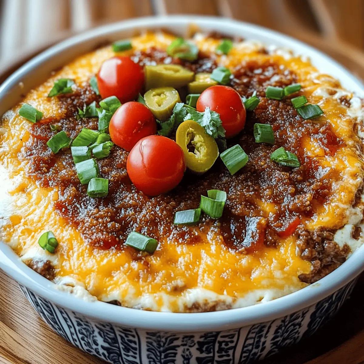 Spicy Cheesy Baked Football Dip